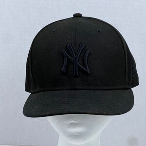 MLB New York Yankees NY New Era 59FIFTY 5950 Men's Fitted Hat Cap All Black